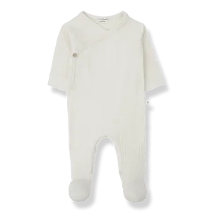 1  In The Family - Kimono Footie - Ivory