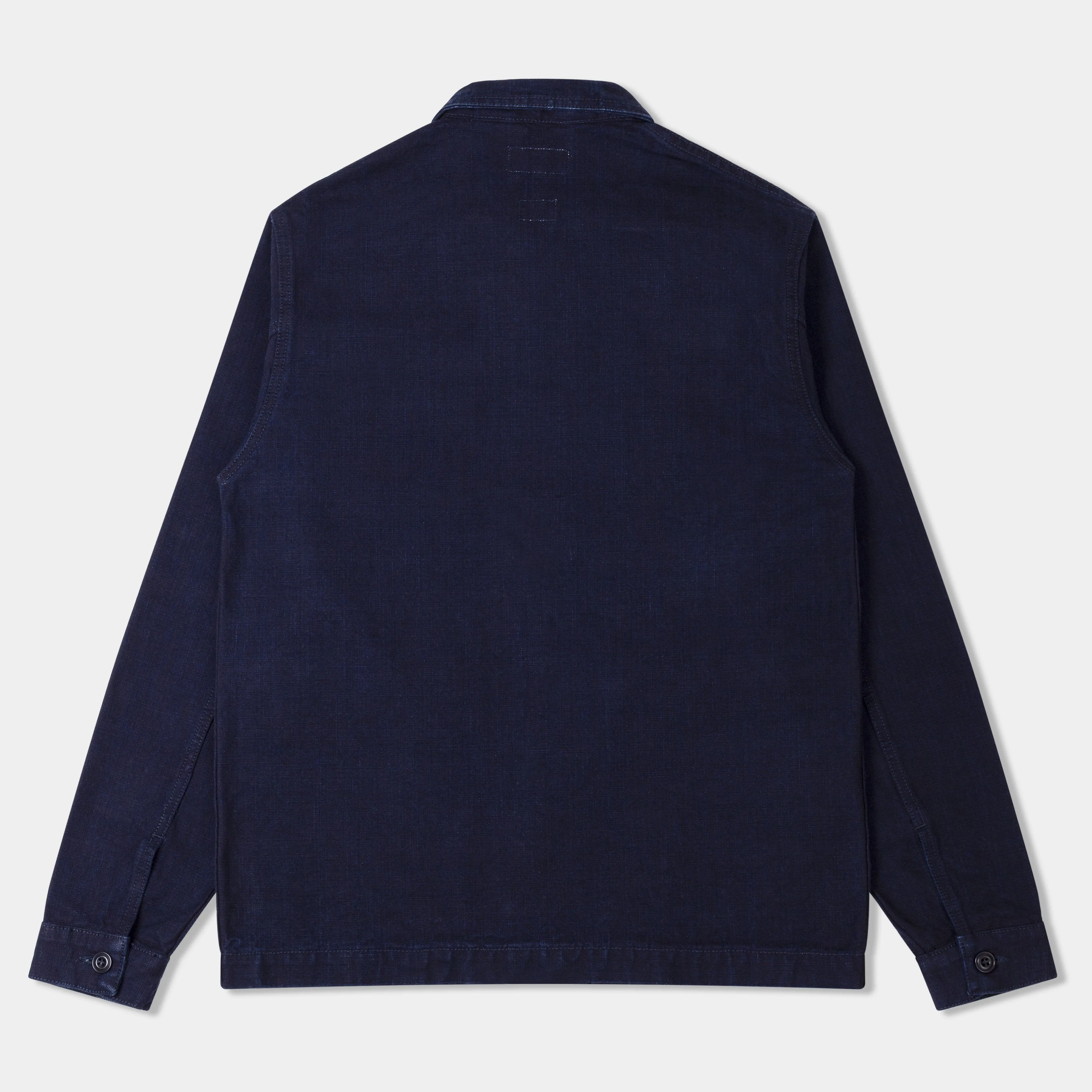 14.5oz Japanese Heavy Slub Cotton Canvas Utility Jacket Mk II Navy (Indigo)