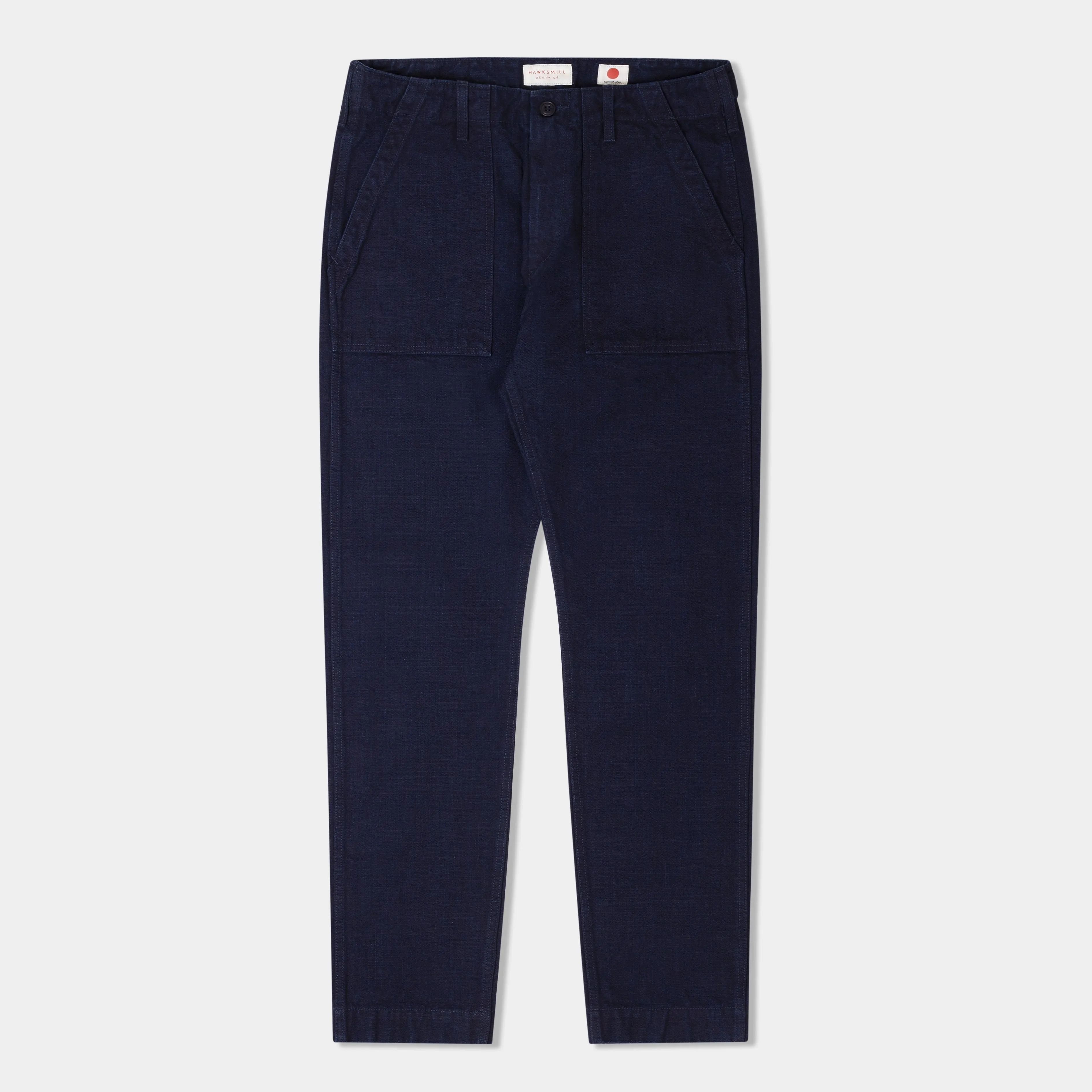 14.5oz Japanese Heavy Slub Cotton Canvas Utility Pants Navy (Indigo)