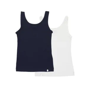 2 IN 1 BLACK AND WHITE BASIC TANK TOP SET