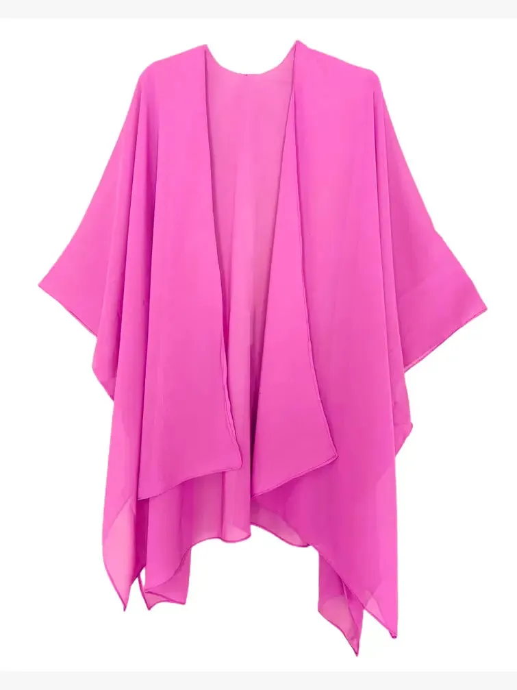 23 Colors--JC071034  Solid Color Lightweight Kimono