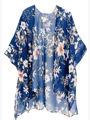 4 Colors--JC071231 Short Style Floral Kimono