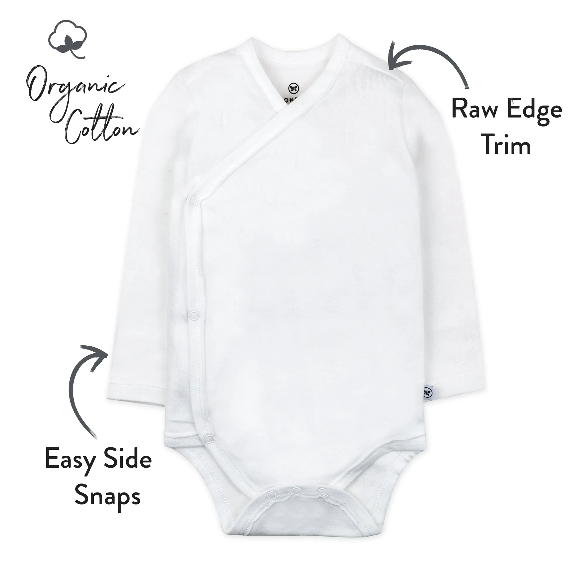 6-Pack Organic Cotton Long Sleeve Kimono Bodysuit & Footed Pant Bundle