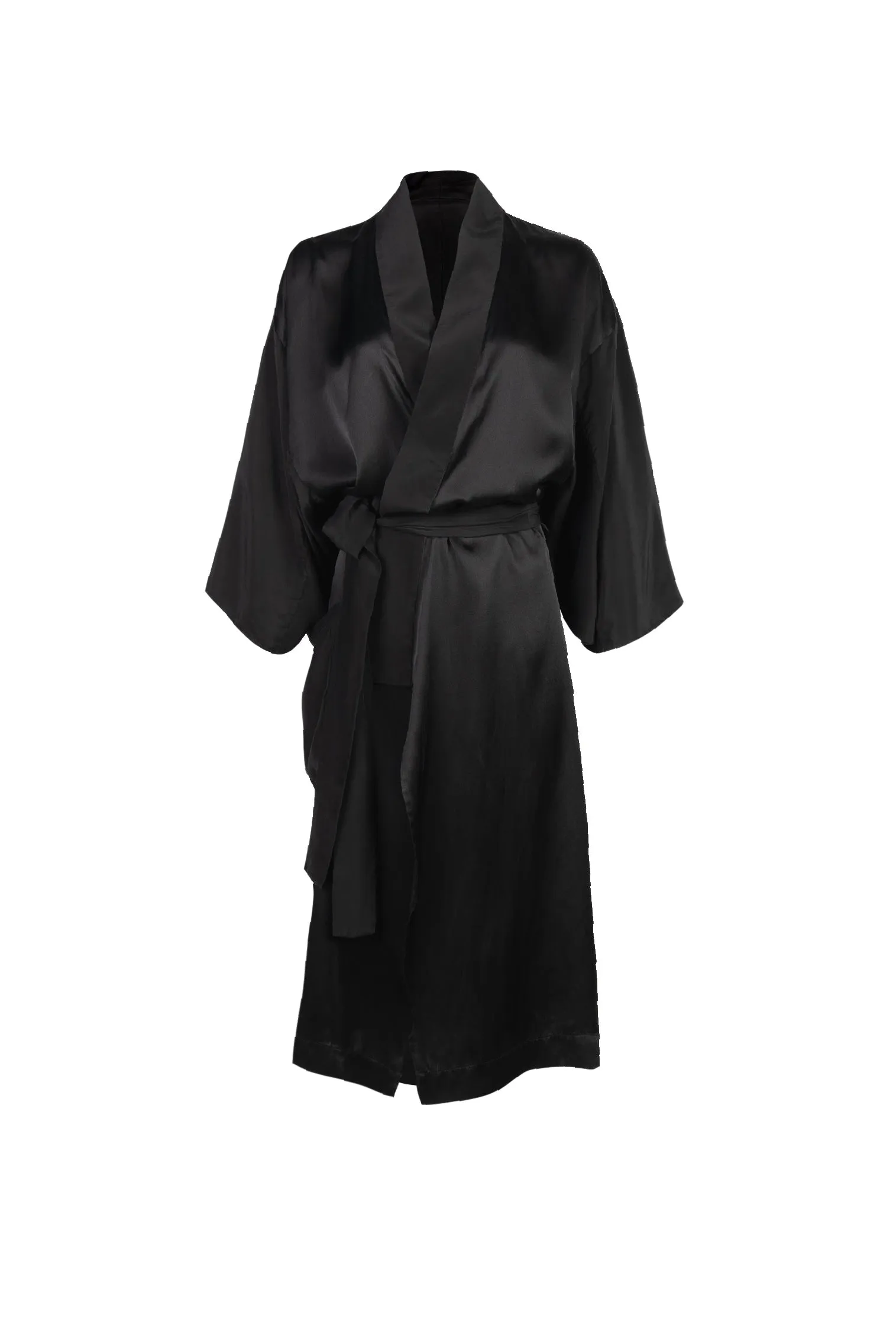 7/8 Kimono Robe - Black