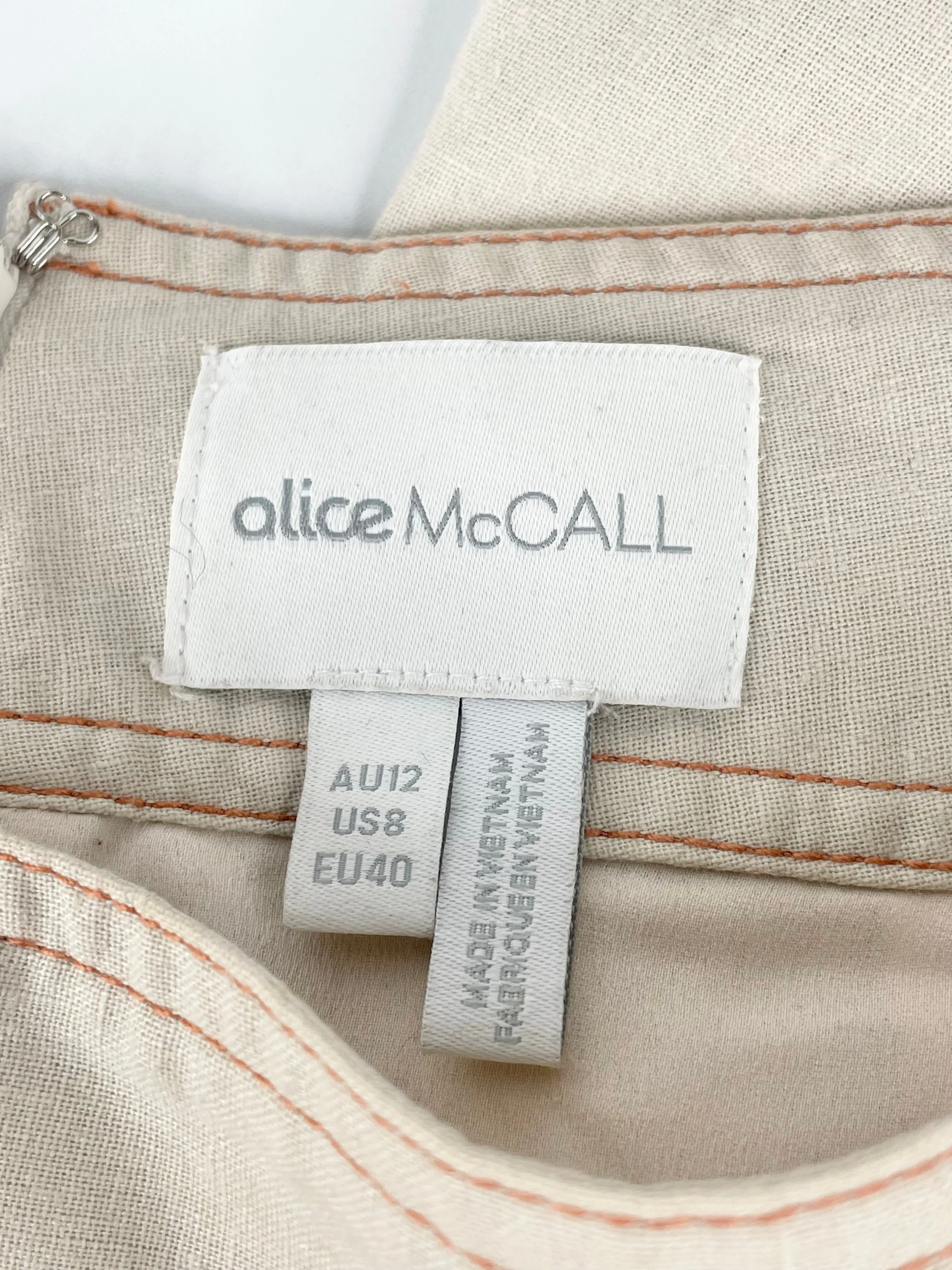 Alice McCall Beige Linen-Blend 'Lost' Culottes - AU12