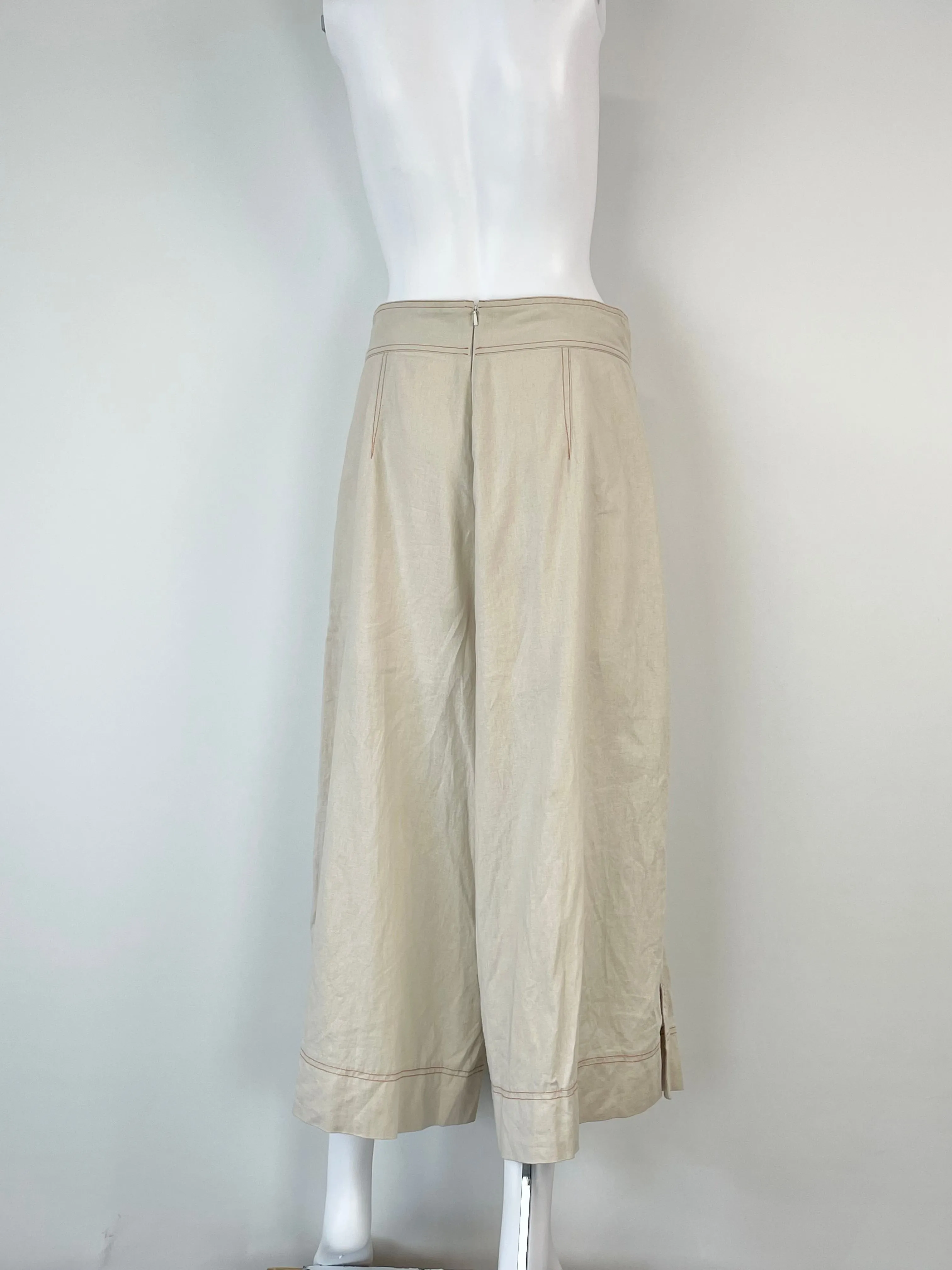 Alice McCall Beige Linen-Blend 'Lost' Culottes - AU12