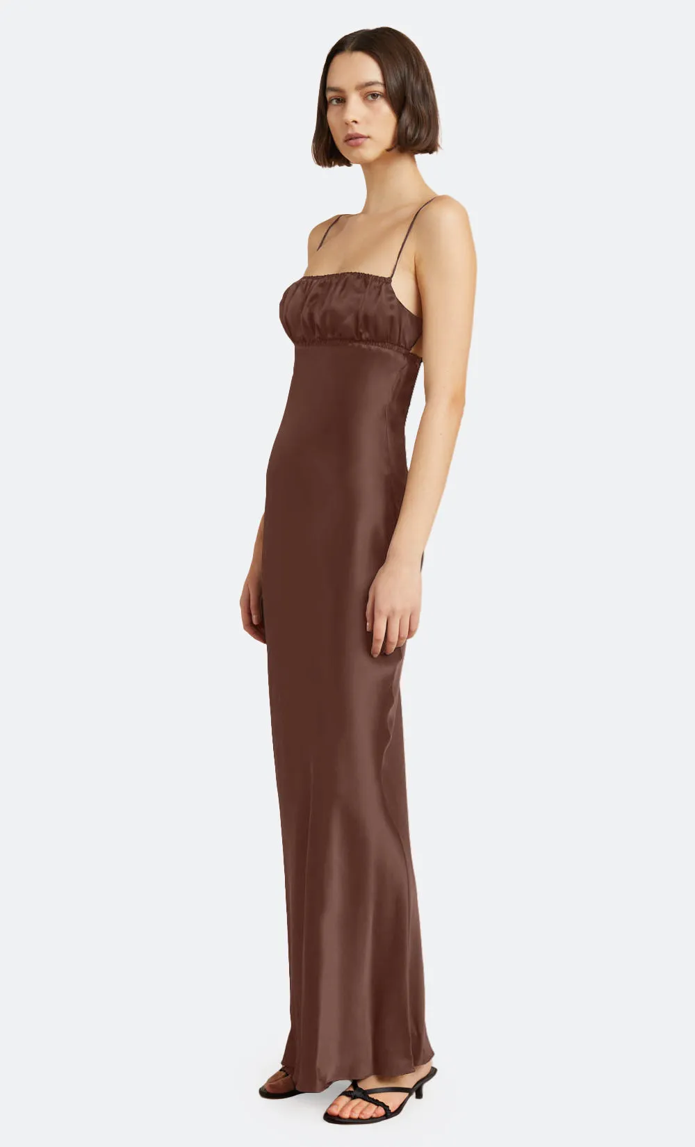 AMBER MAXI DRESS - CHOCOLATE