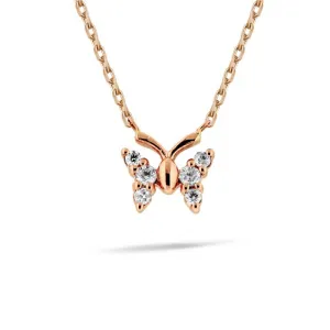 AMORE Butterfly Diamond Necklace 0.08ct