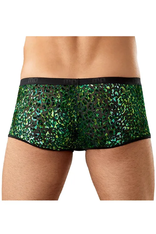 Animal Print Burnout Velvet Snake Trunk Underwear