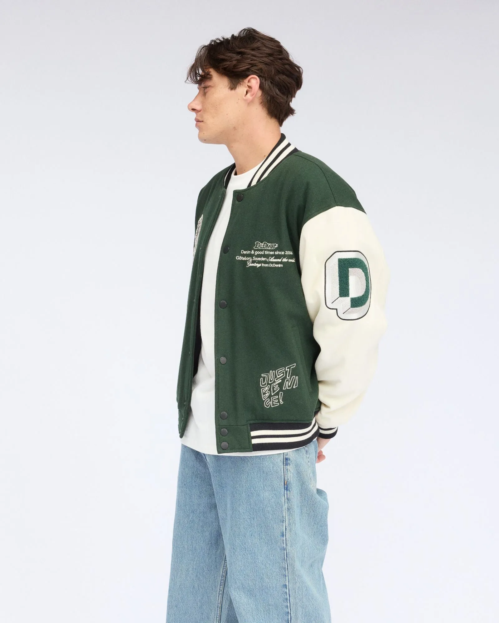 Annivarsity Jacket - Green Patched