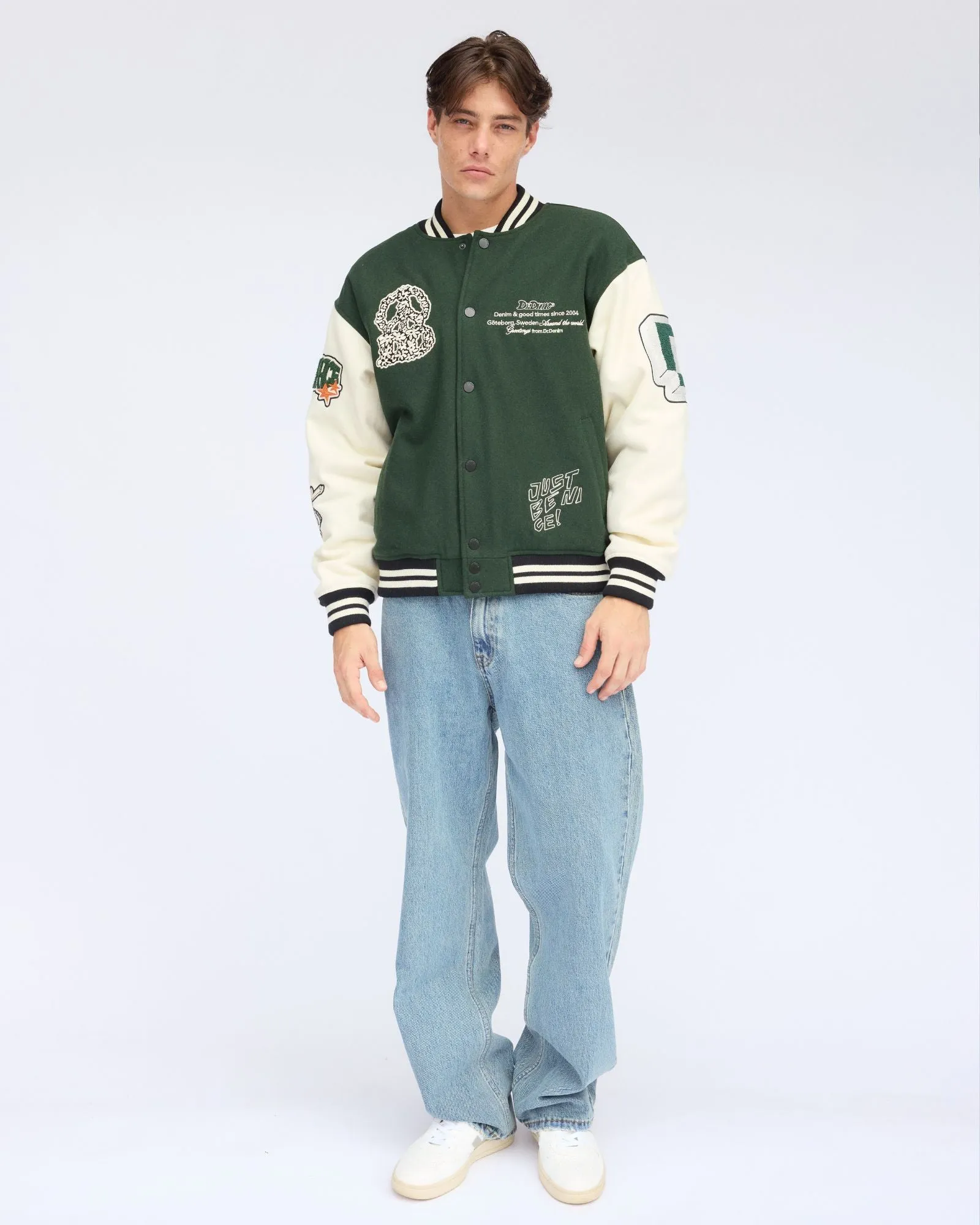 Annivarsity Jacket - Green Patched