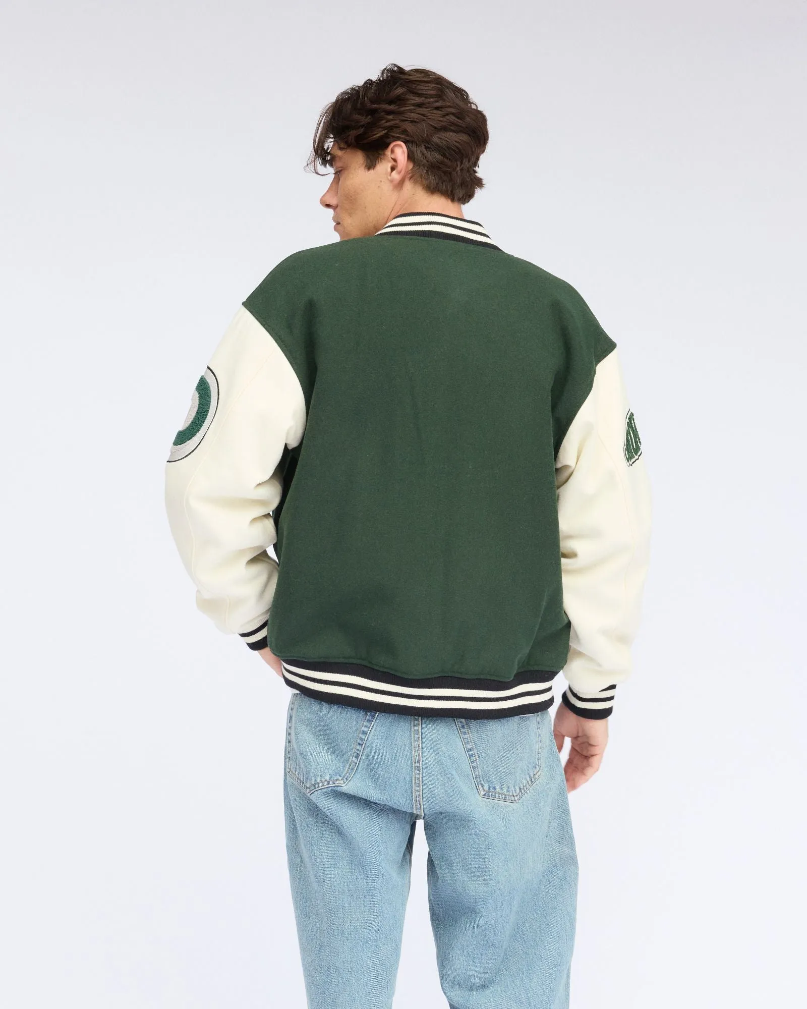 Annivarsity Jacket - Green Patched