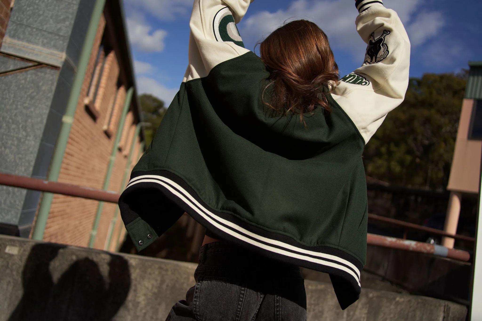 Annivarsity Jacket - Green Patched