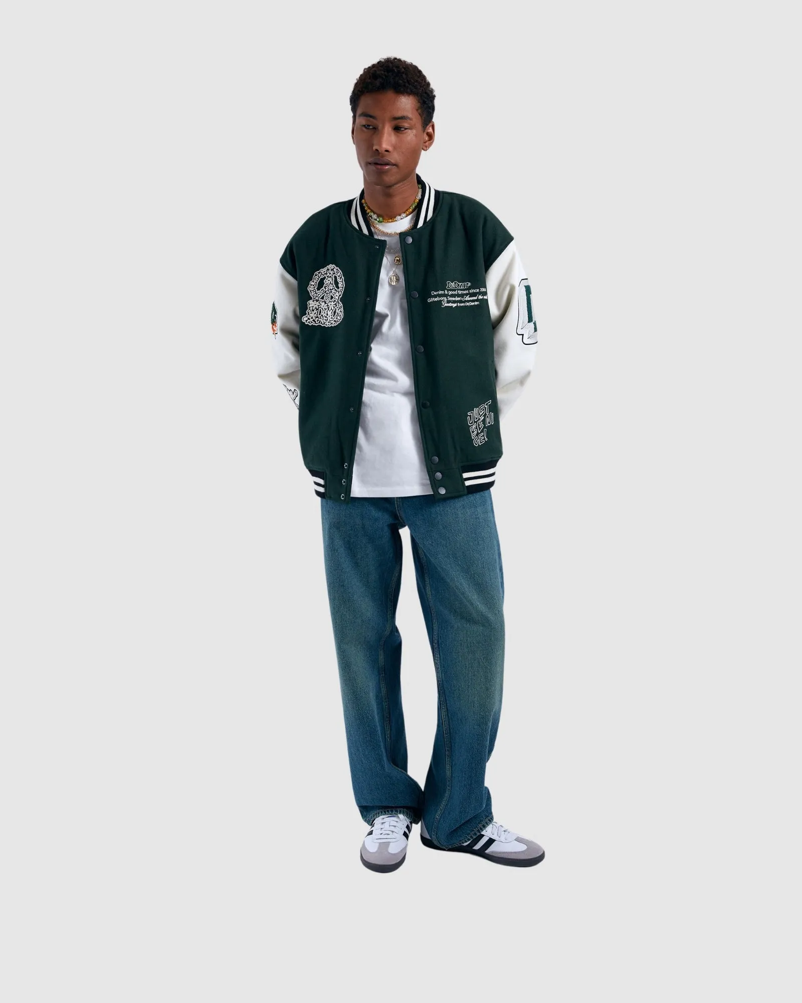 Annivarsity Jacket - Green Patched