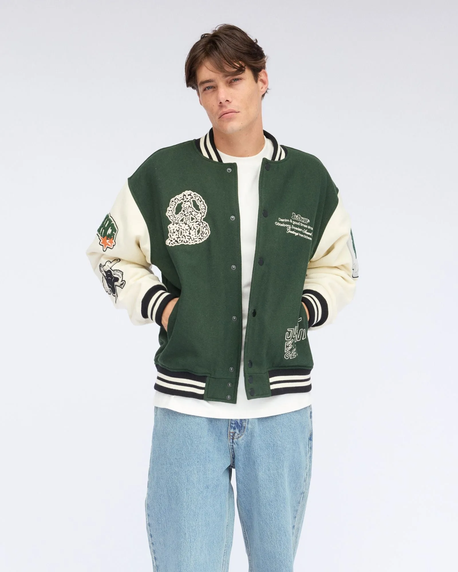 Annivarsity Jacket - Green Patched