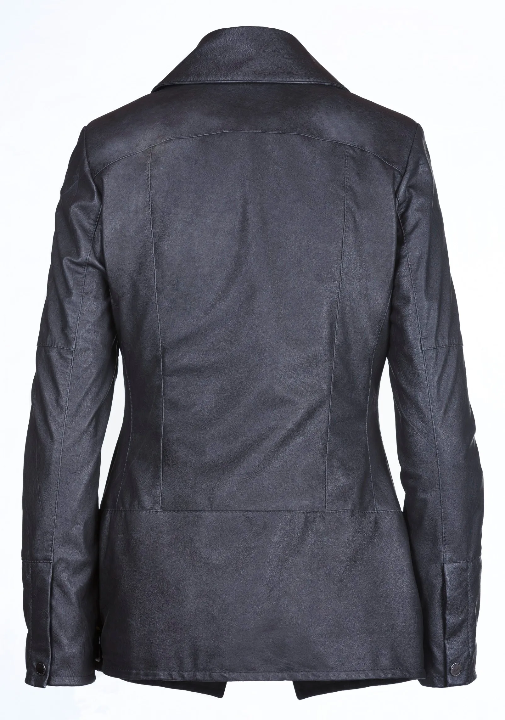 Asymmetric Reindeer Leather Long Jacket -  Limited Edition