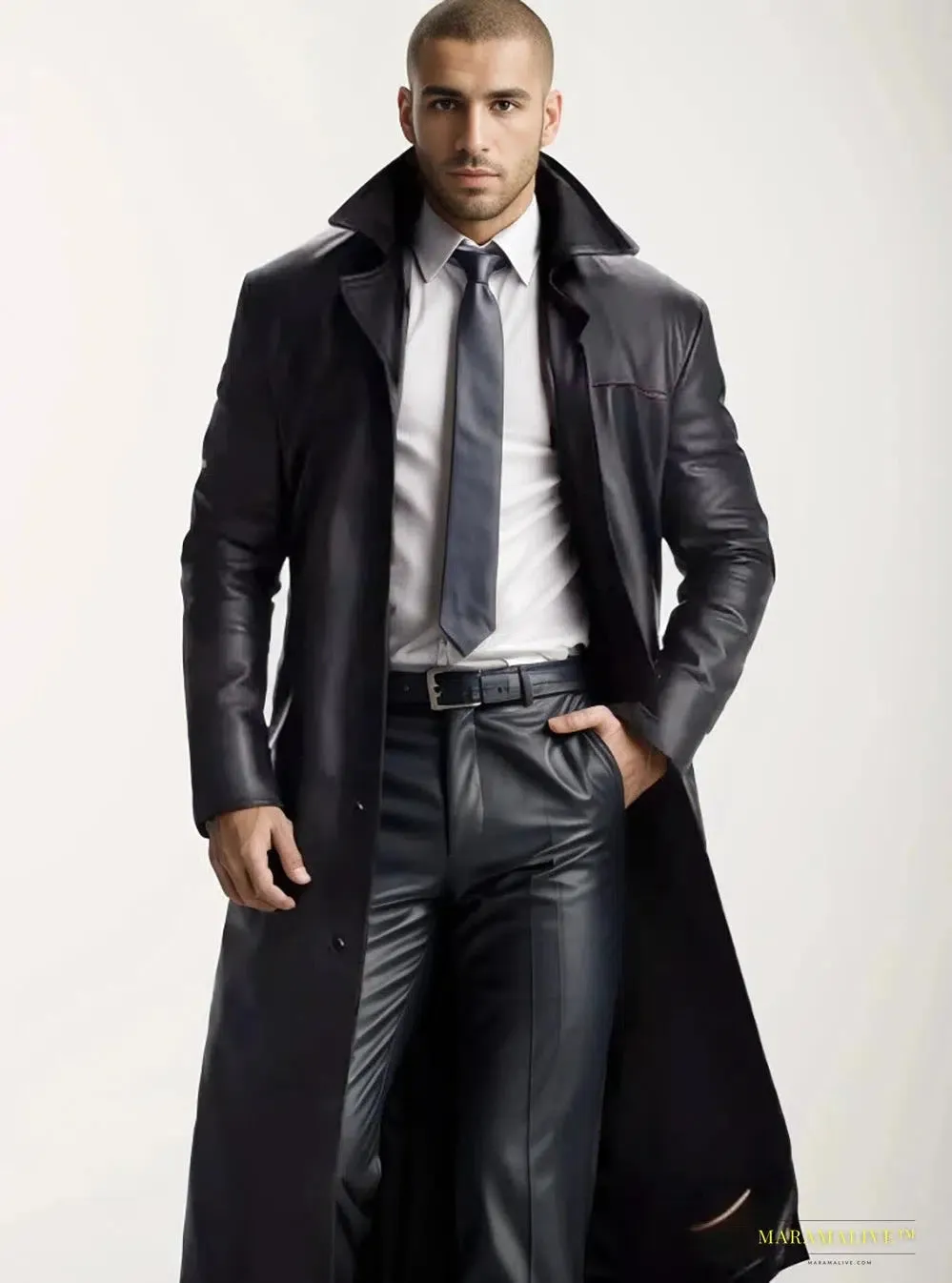 Autumn Exclusive: Stunning Men's Solid Color Leather Jacket - Vibrant Fashion Appeal