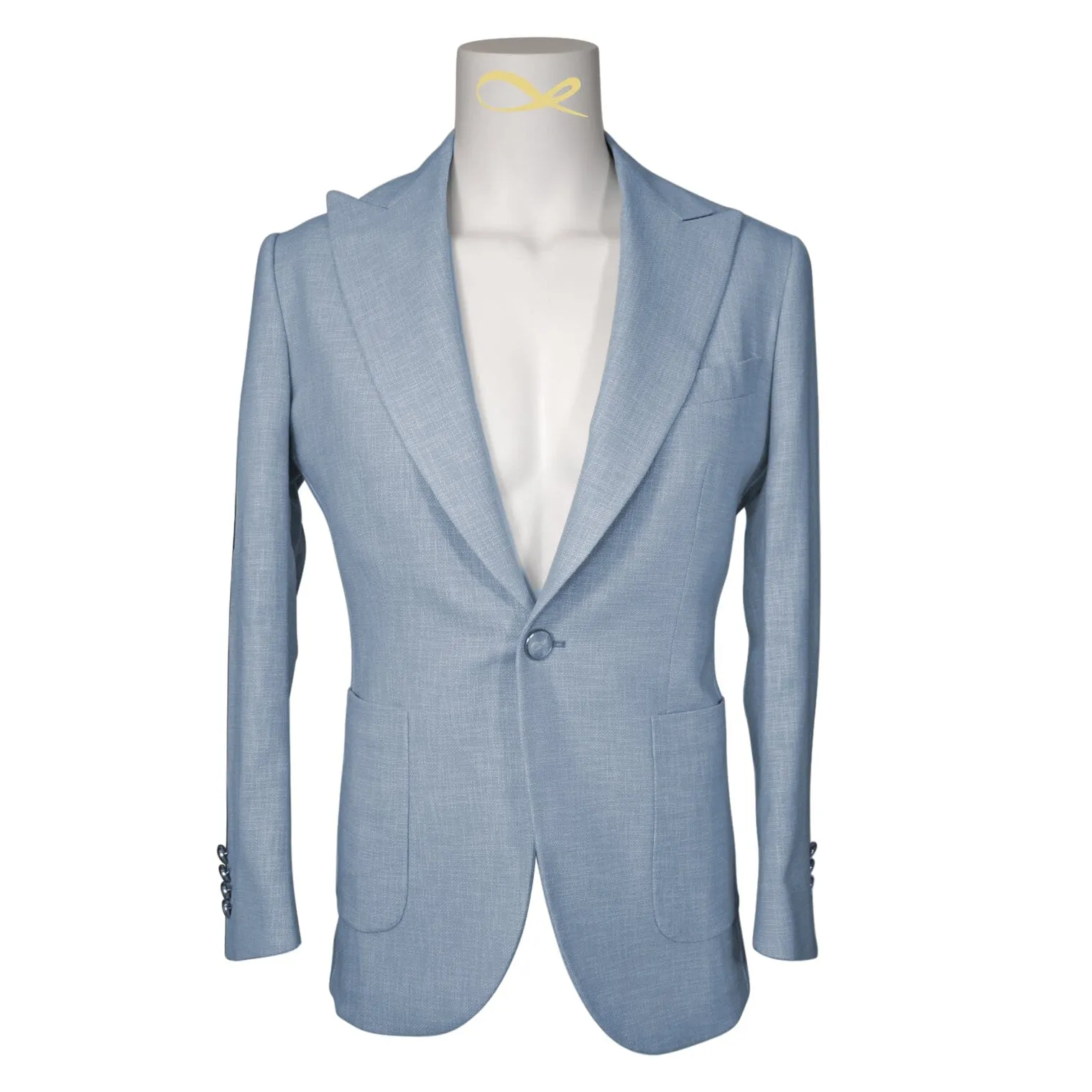 Baby Blu Lino Tweed Jacket