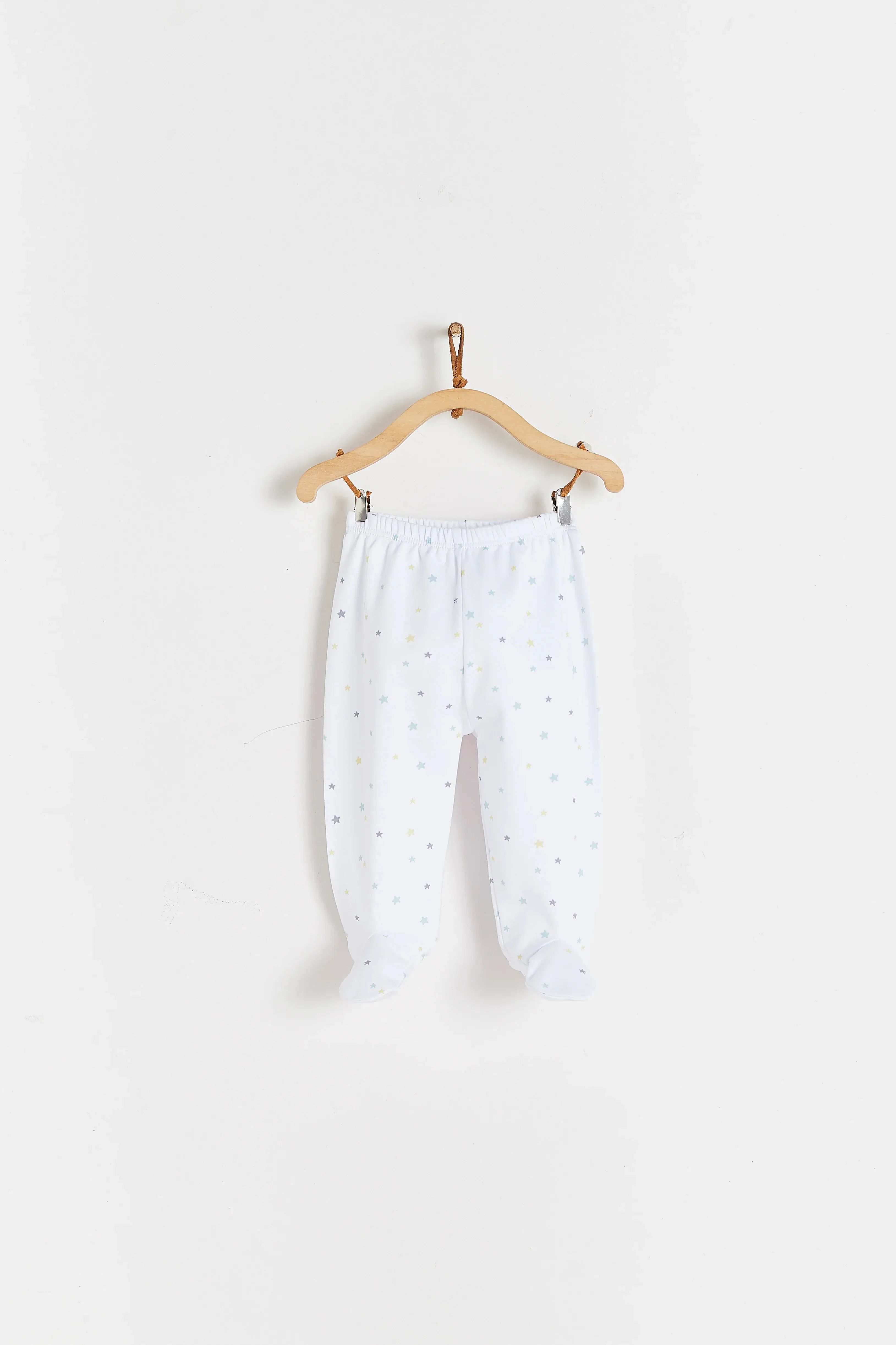 Babycottons Little Stars Body & Pants Set - White/Grey