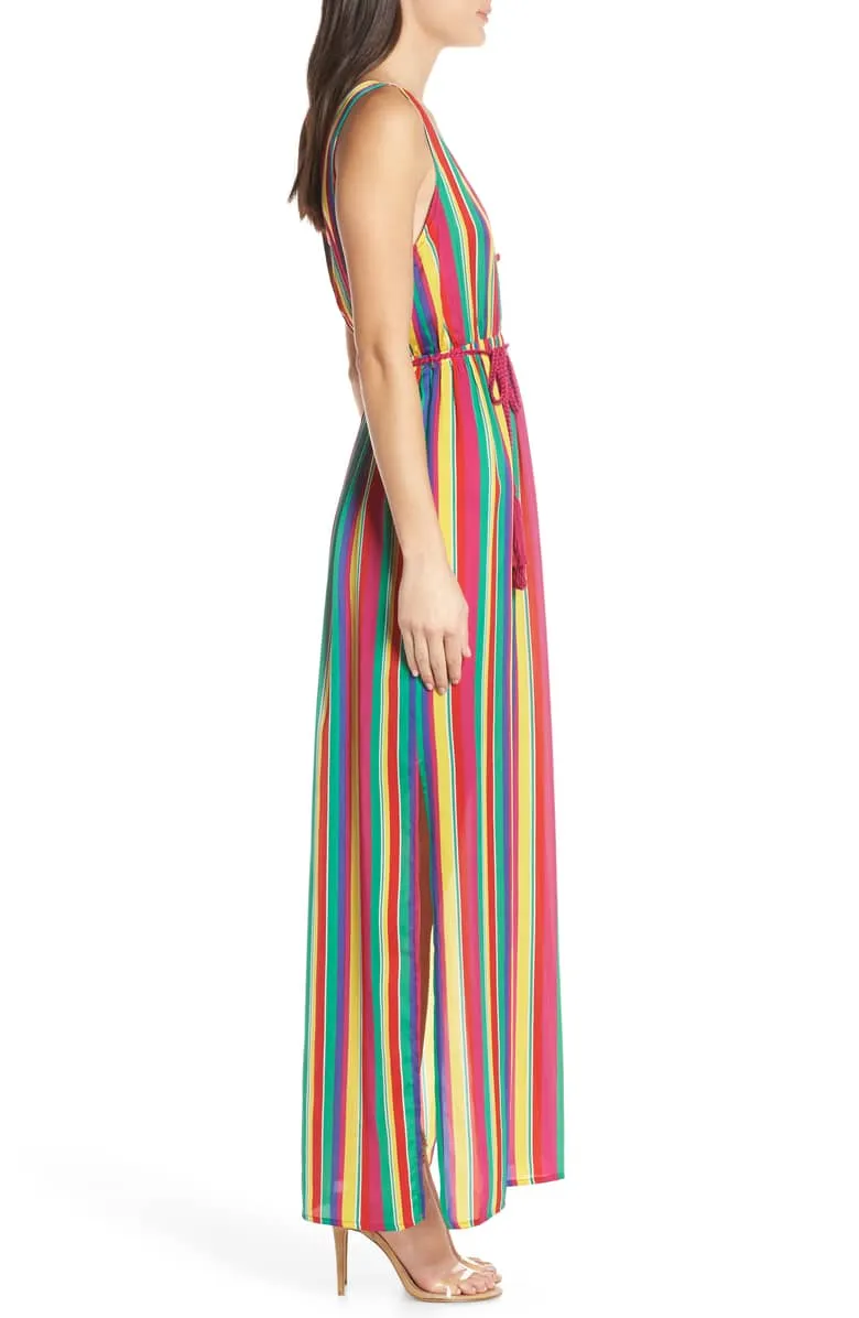 BB DAKOTA: IN THE RAINBOWS STRIPE MAXI DRESS