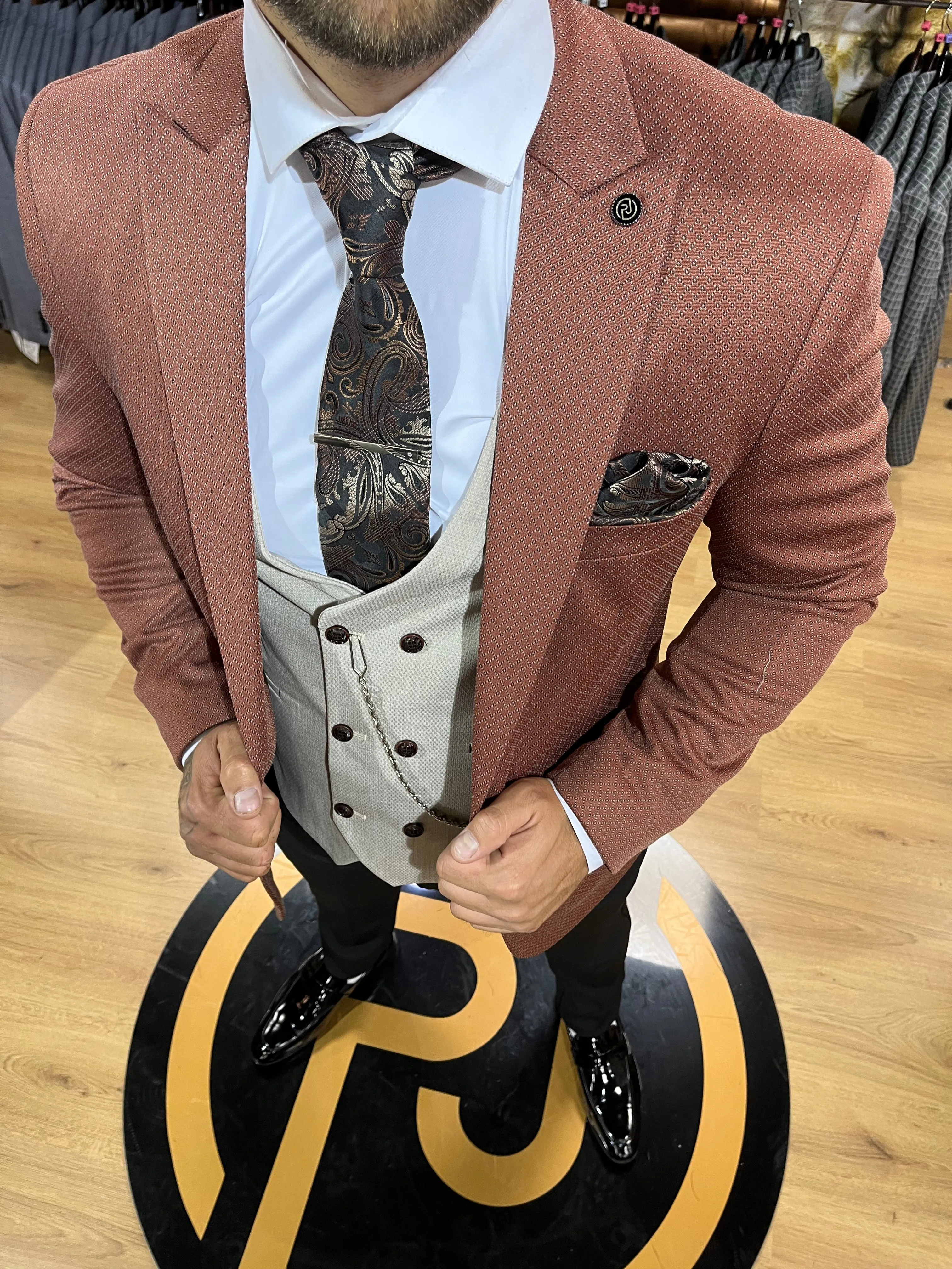 Bergkamp - Terracotta 3 Piece Suit