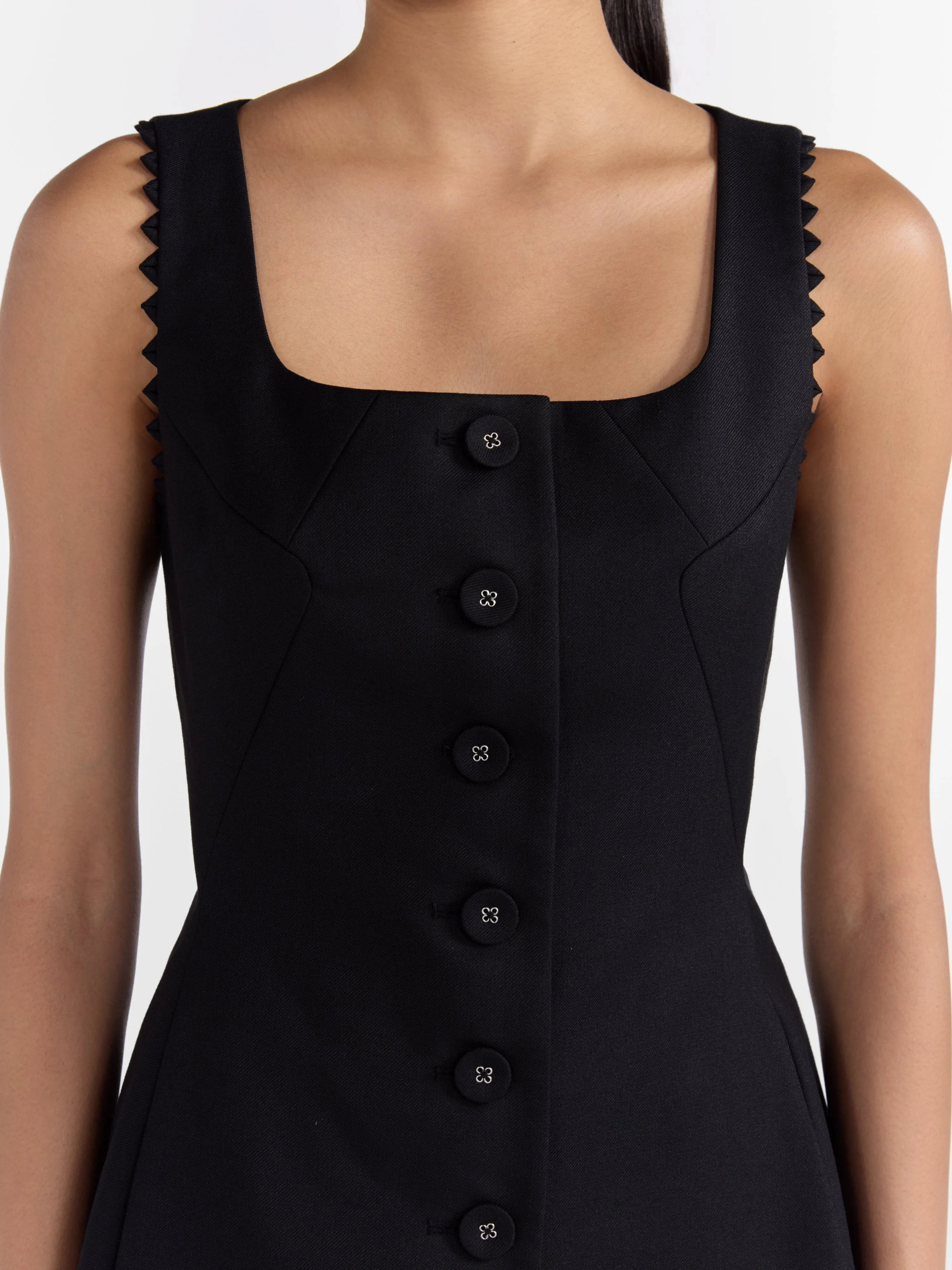 Bibba Sleeveless Jacket in Black