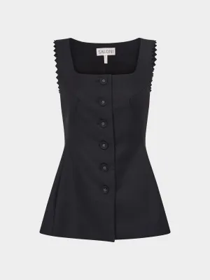 Bibba Sleeveless Jacket in Black