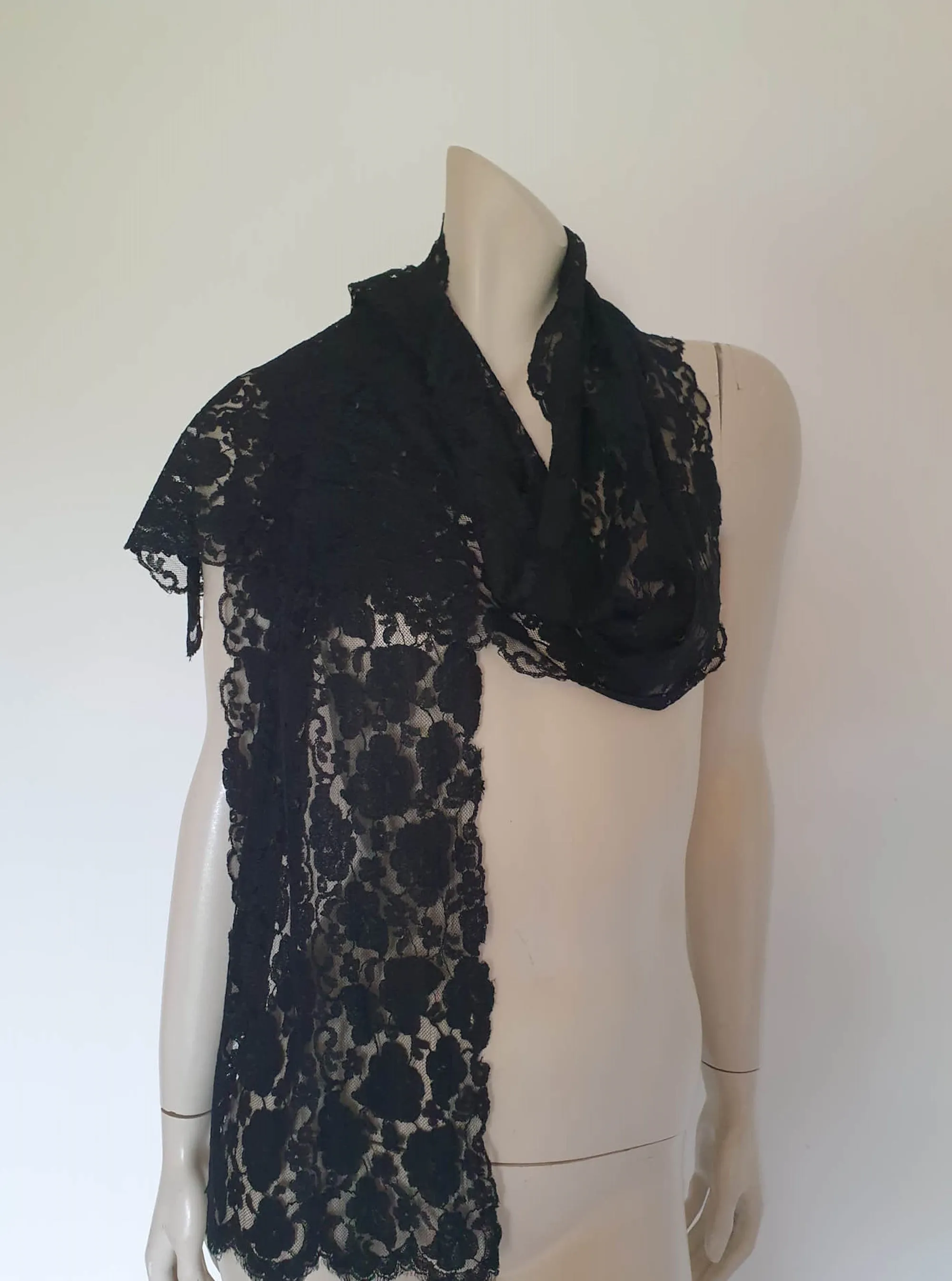 Black Lace Scarf or Mantilla