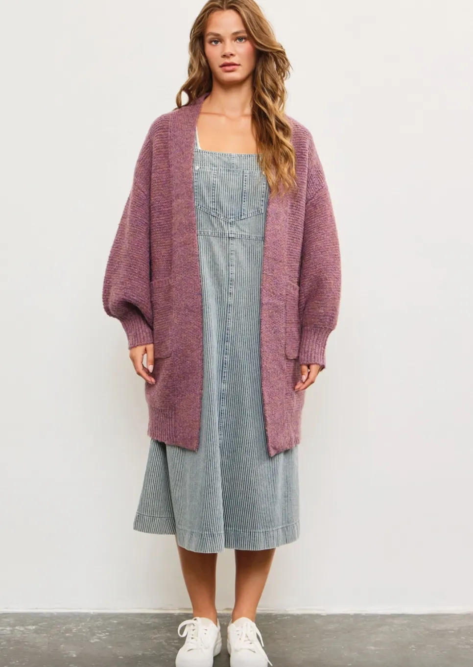 blossom balloon sleeve cardi