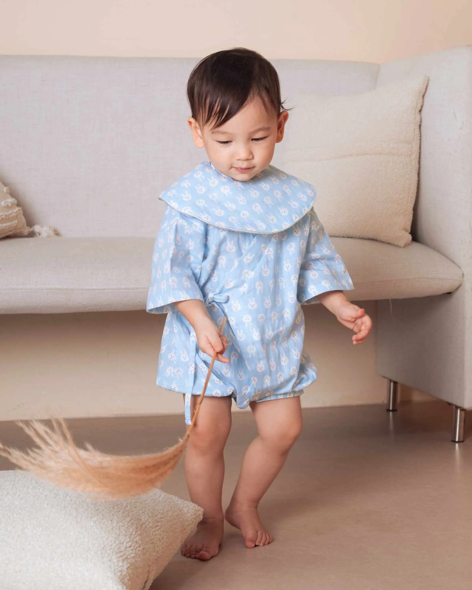 Blue Bunny Baby Kimono