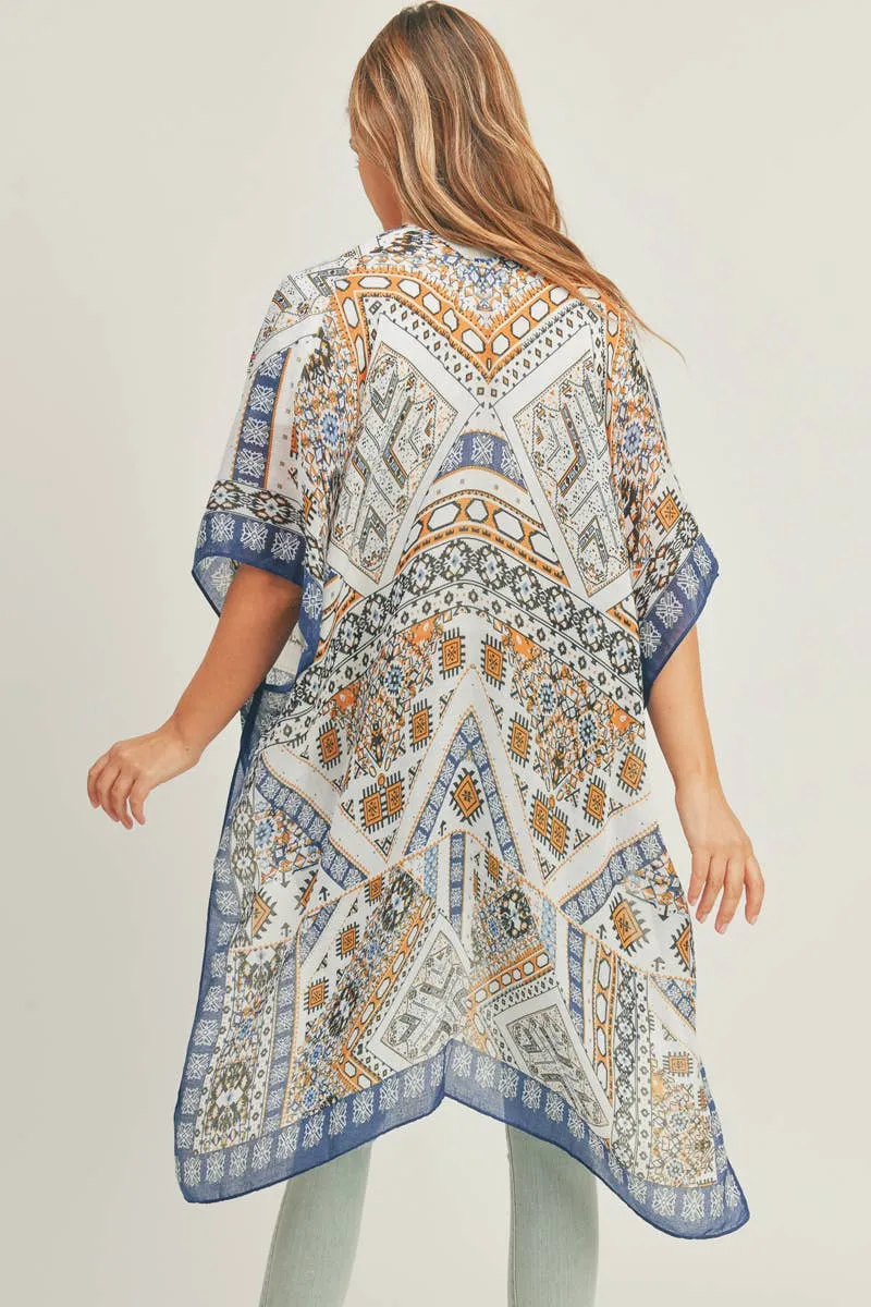 Boho Ornate Patchwork Lightweight Kimono Wrap