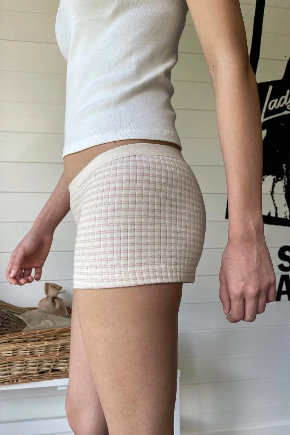 Boy Short Thick Ribbed Striped Underwear