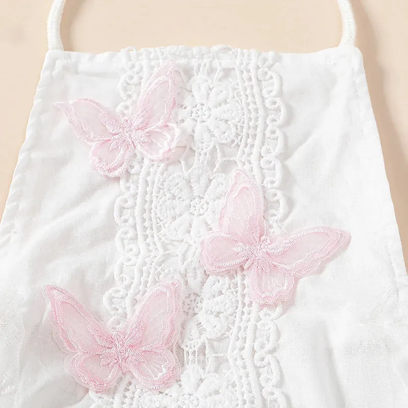 BUTTERFLY Lace Romper with Headband