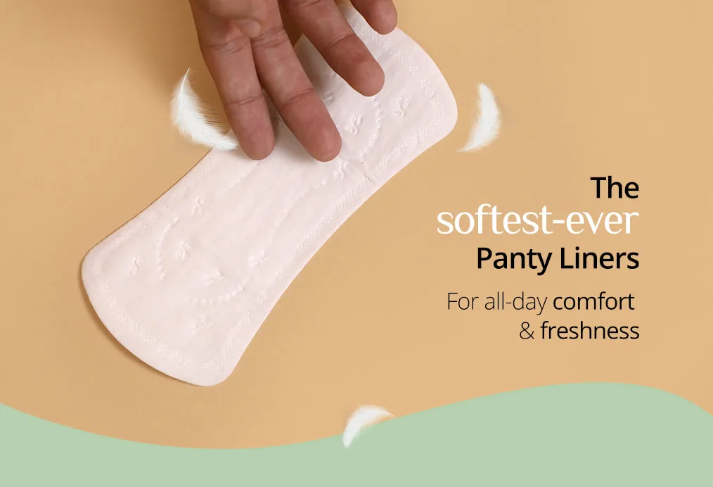 Carmesi Panty Liners | Cushiony Soft | Protect against Spotting & Light Discharge | End-To-End Sticking | Keep You Fresh & Dry All-Day Long | Non-Toxic & Unscented | 50 Pieces