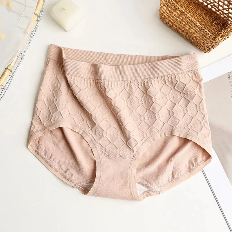 Casual Plaid Silk Crotch Seamless Panties | Women Japanese Soft Four Seasons |Young Girl Underwear