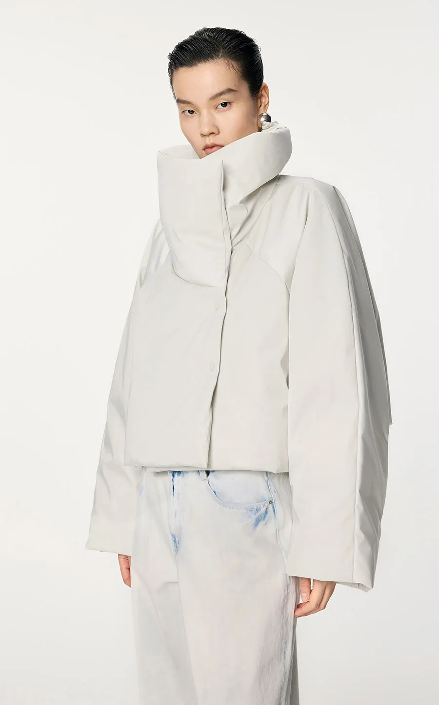 Coat / JNBY Luxe Satin Down Puffer