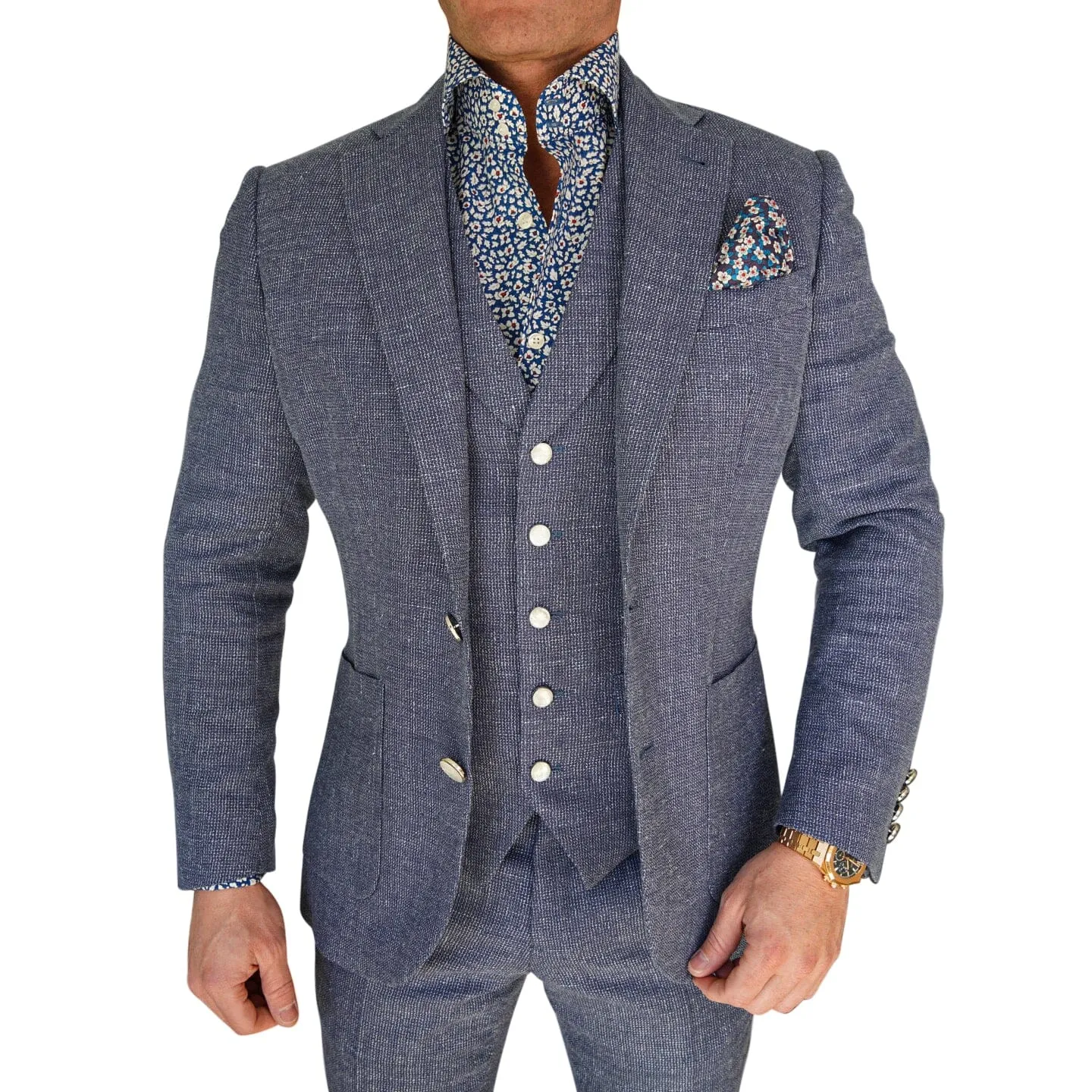 Cobalt Tweed Jacket