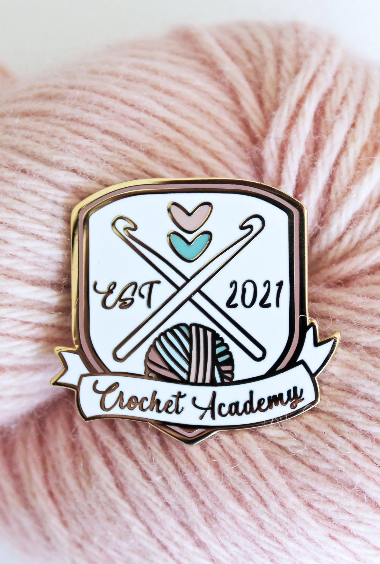 Crochet Academy Enamel Pin