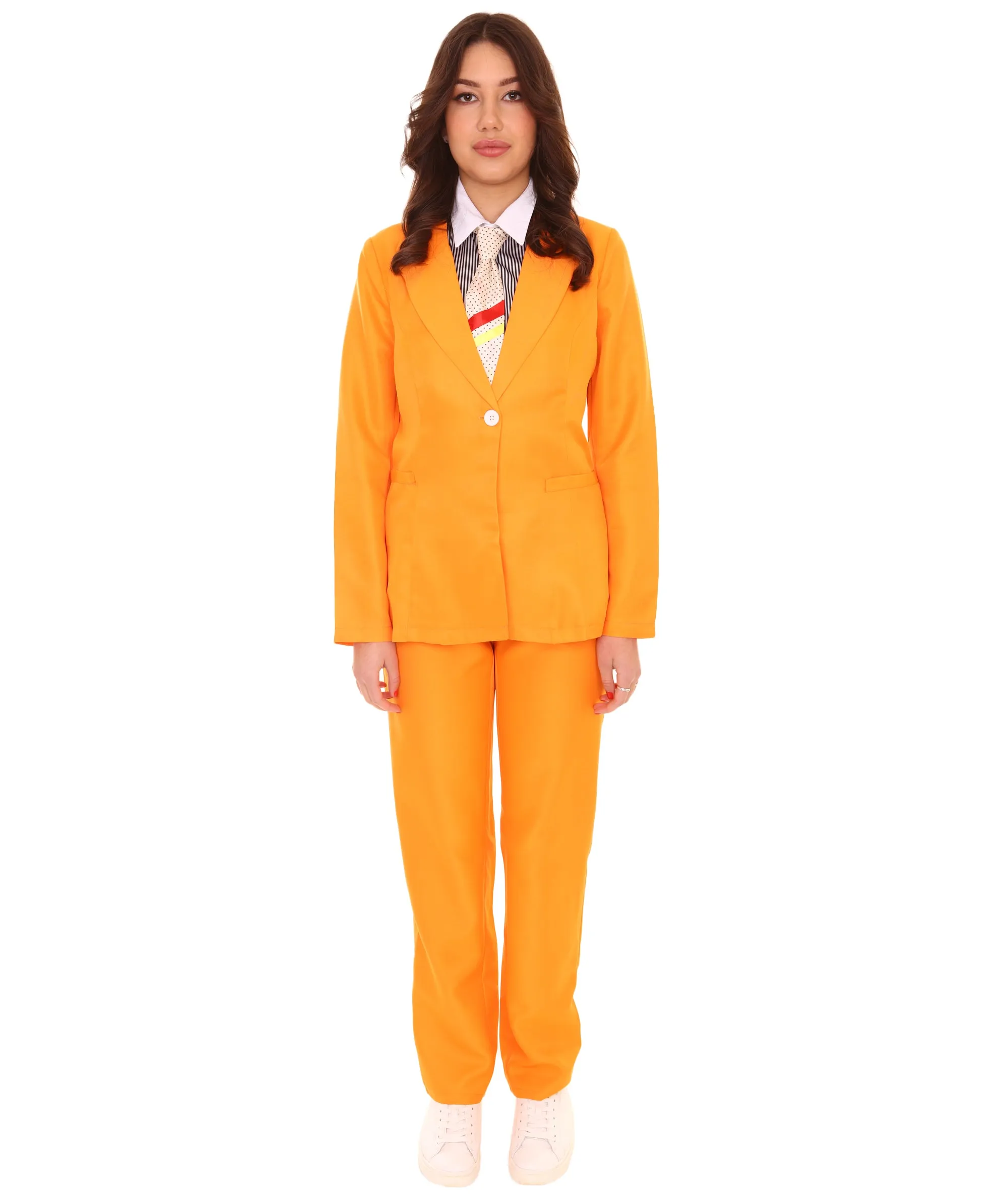 Deluxe Singer Party Suit   EXCLUSIVE! Costume | Orange Color Cosplay Costume.