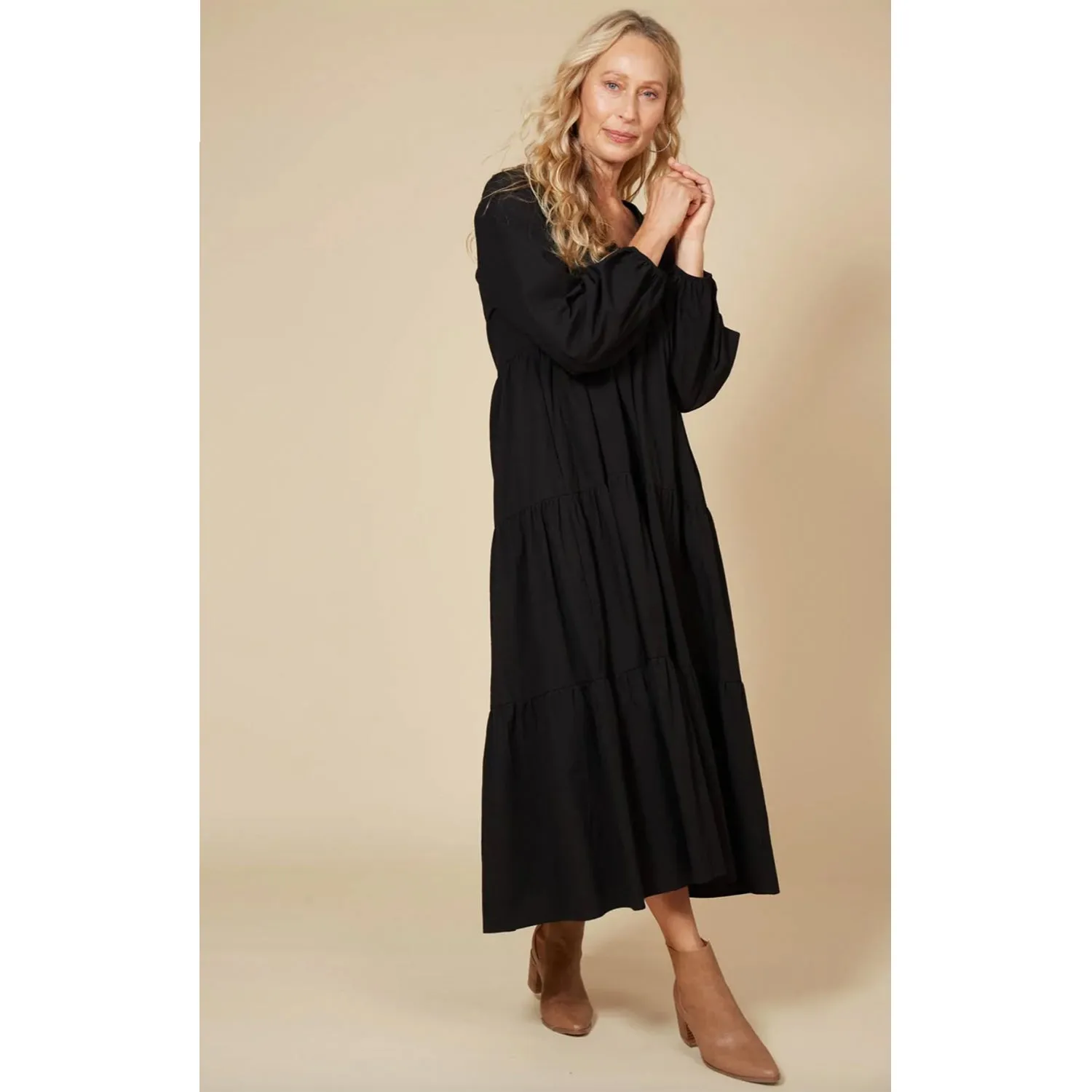 Dress Studio Tiered Maxi - Ebony