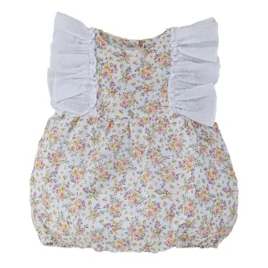 'Fleur' Frill Romper - Lemon (6M, 3Y)