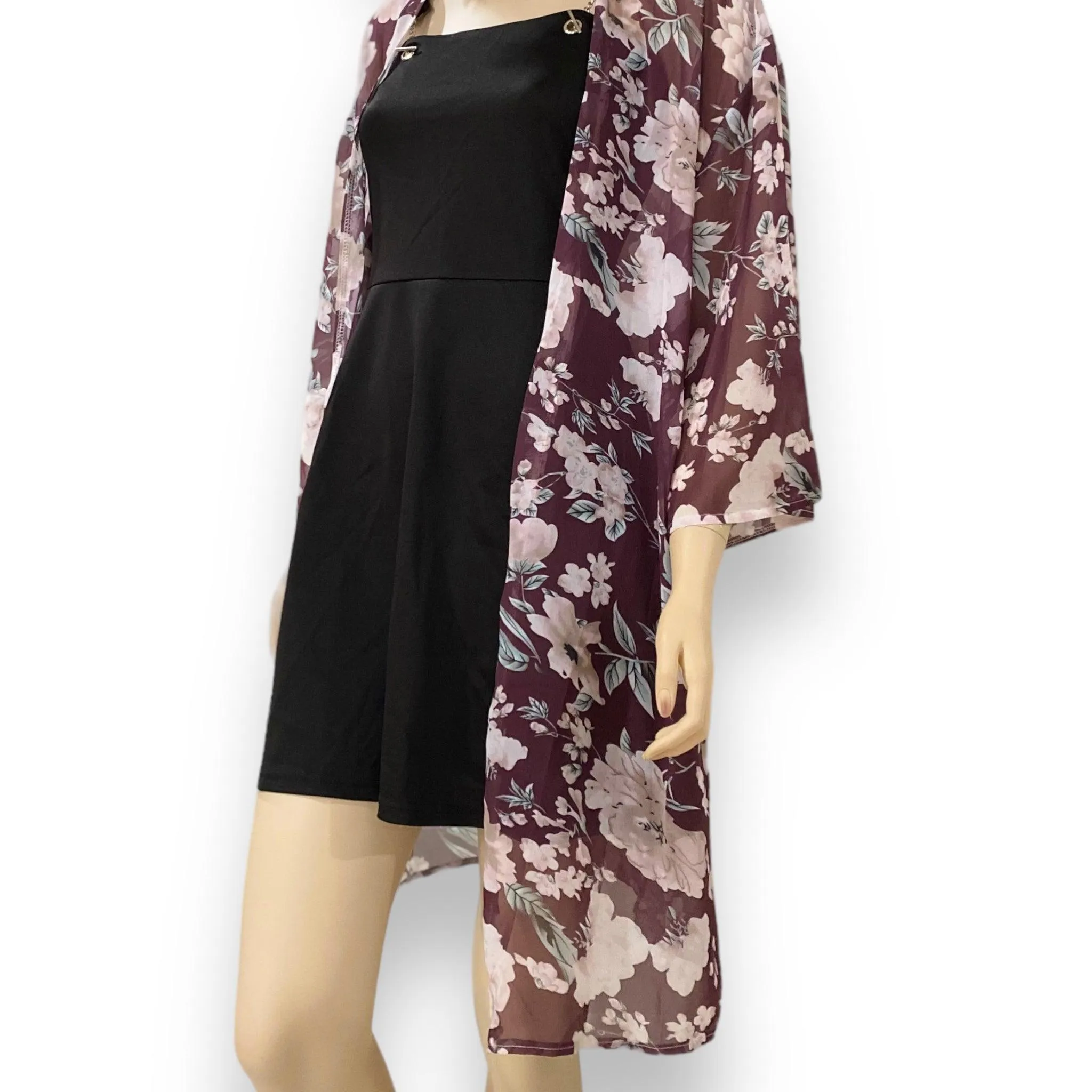 Floral Beach Mid Length Kimono