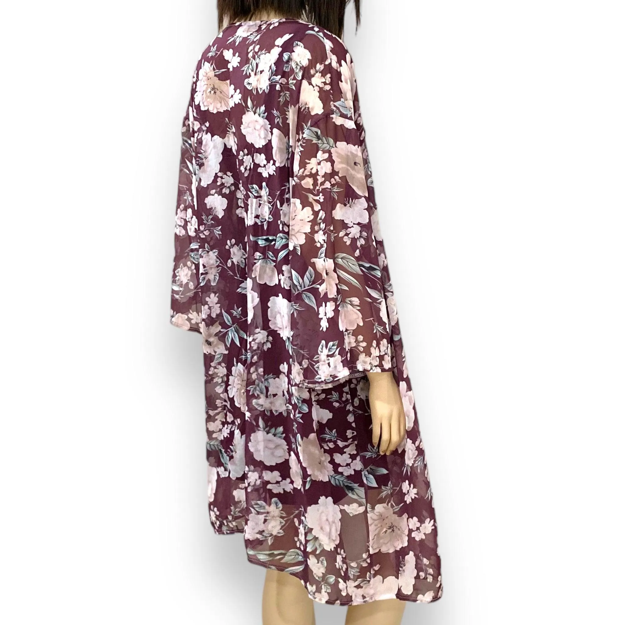 Floral Beach Mid Length Kimono