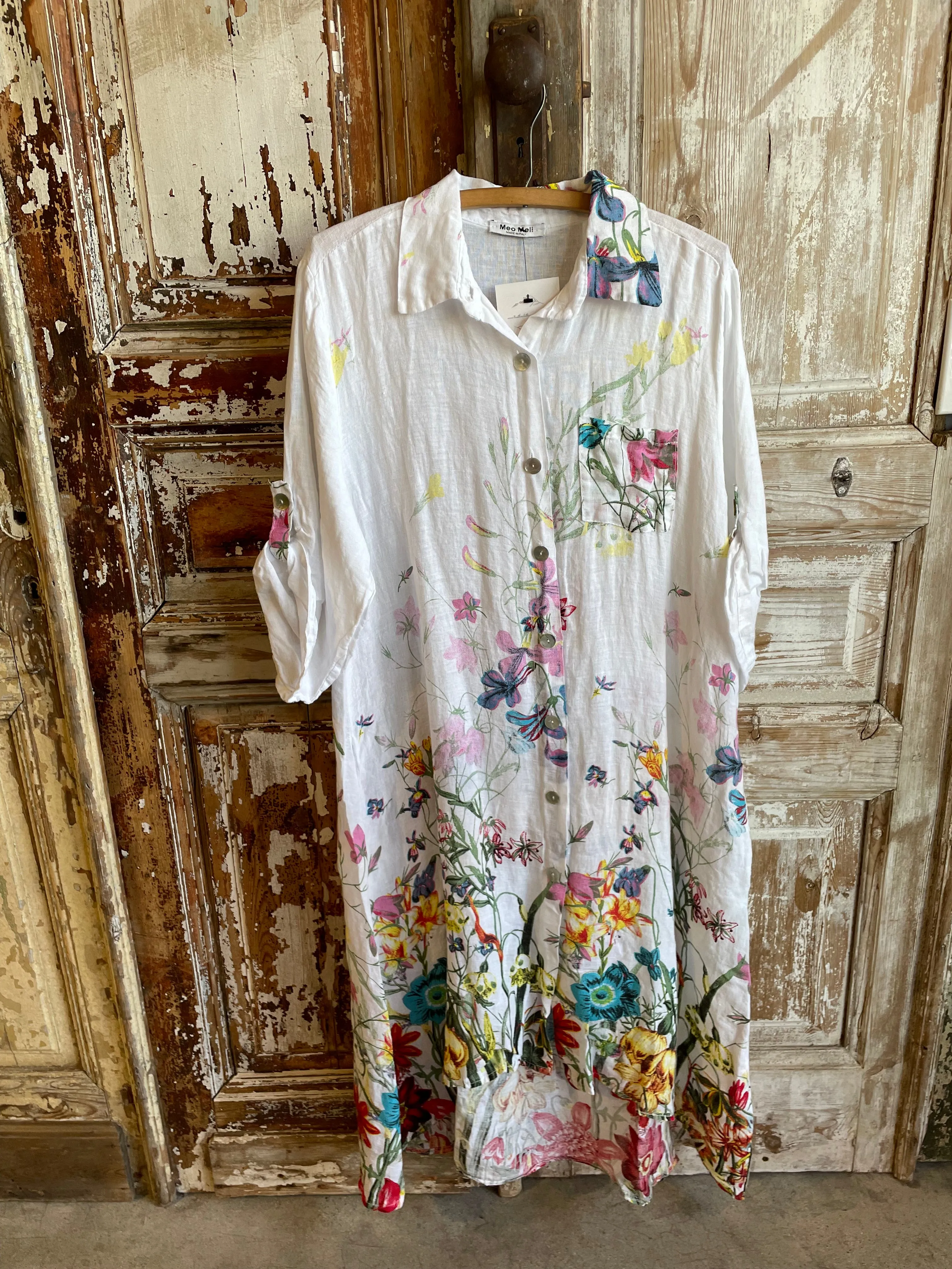 Floral Linen Duster