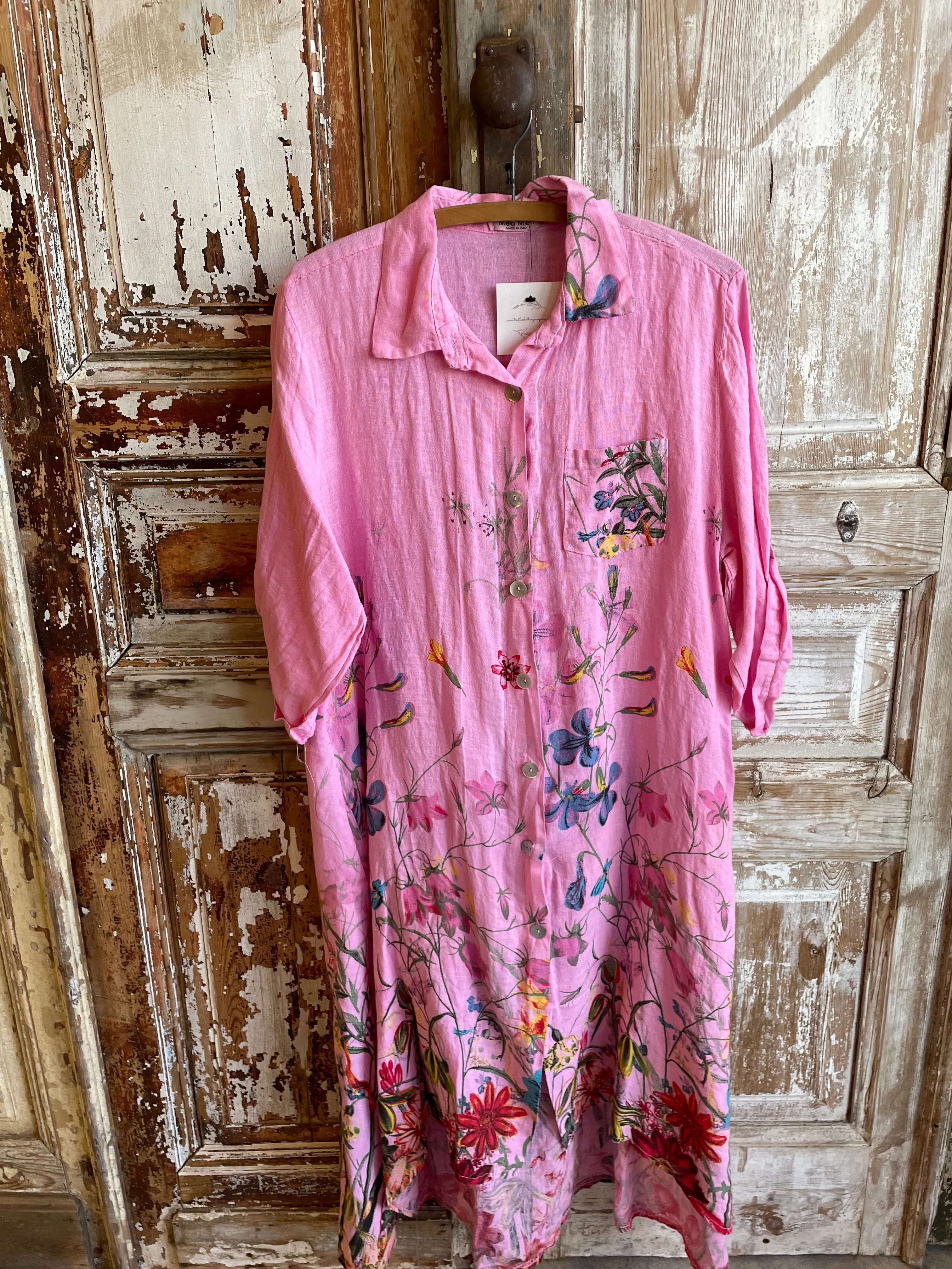 Floral Linen Duster