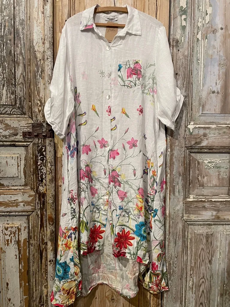 Floral Linen Duster