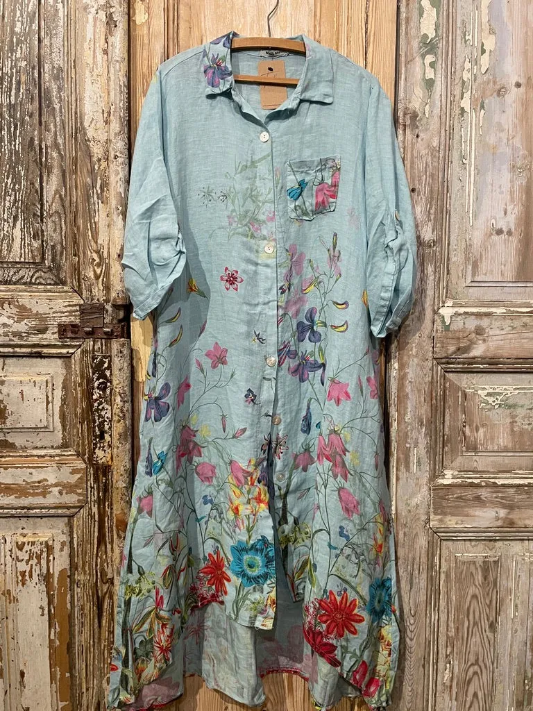 Floral Linen Duster