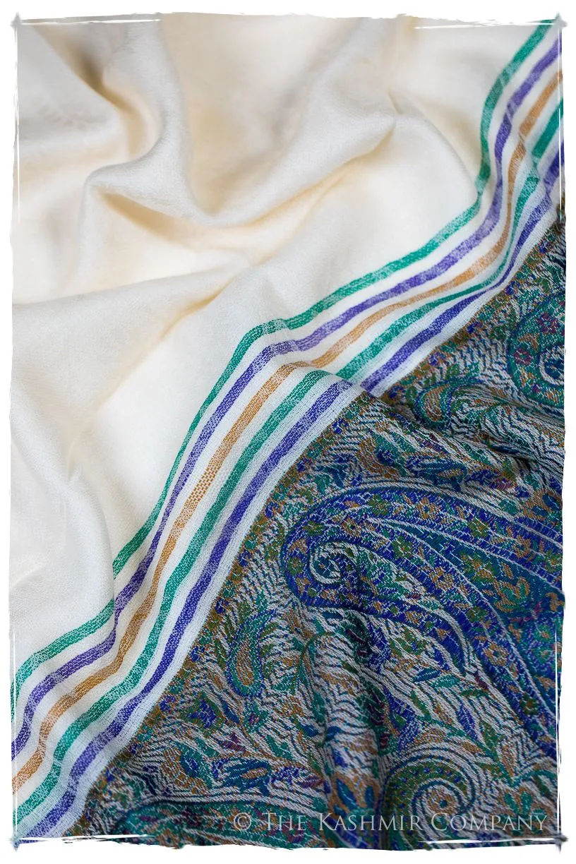 Giovanna Frontière Ivory Kashmir Wool Scarf