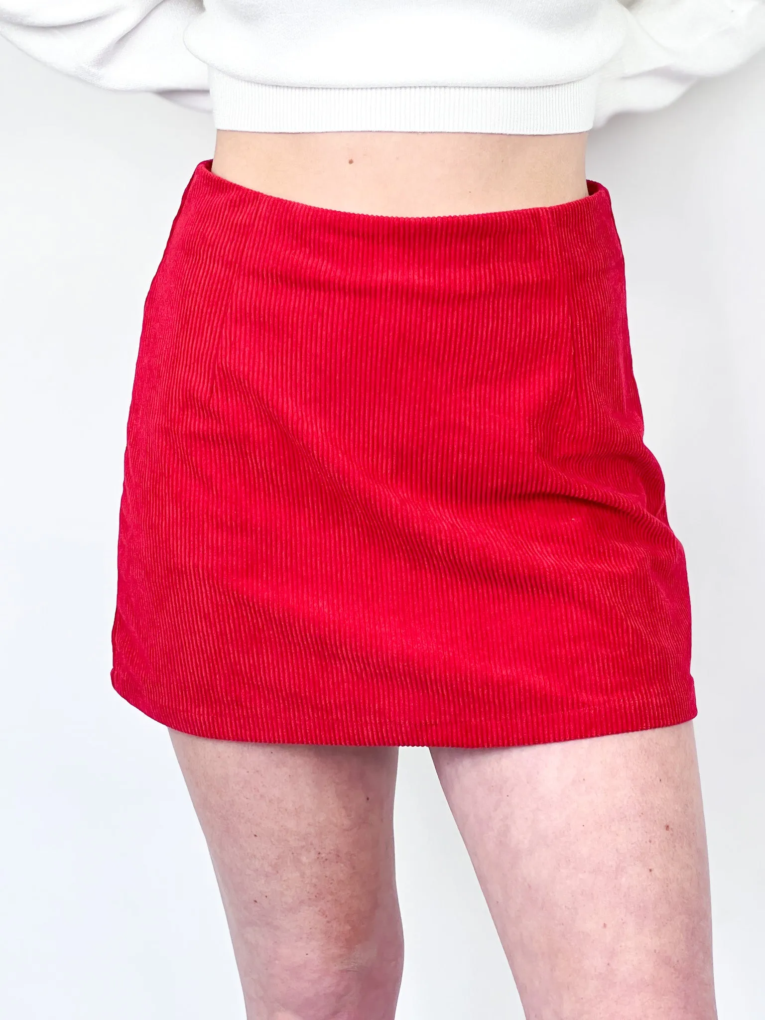 Halara - High Waisted A Line Corduroy Mini Skirt