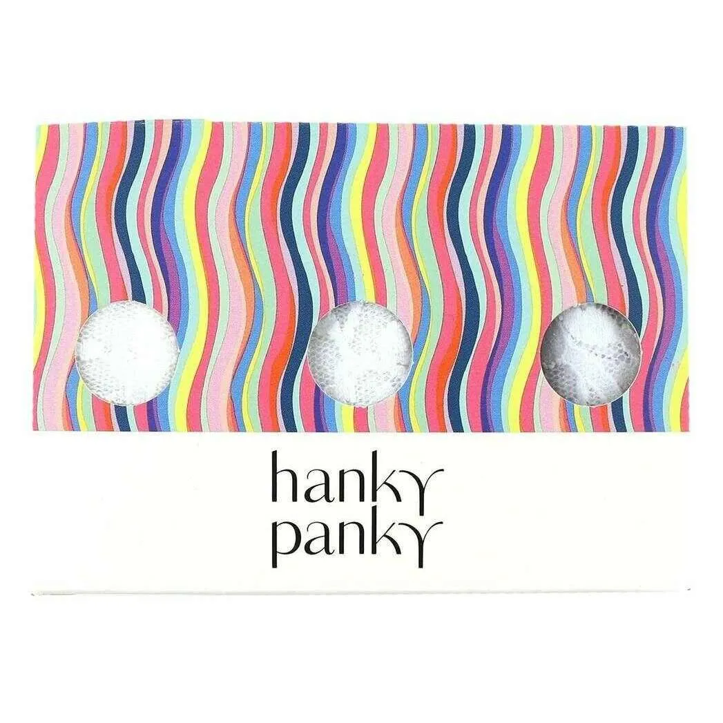 Hanky Panky Signature Lace 3 Pack Original Rise Thong - White